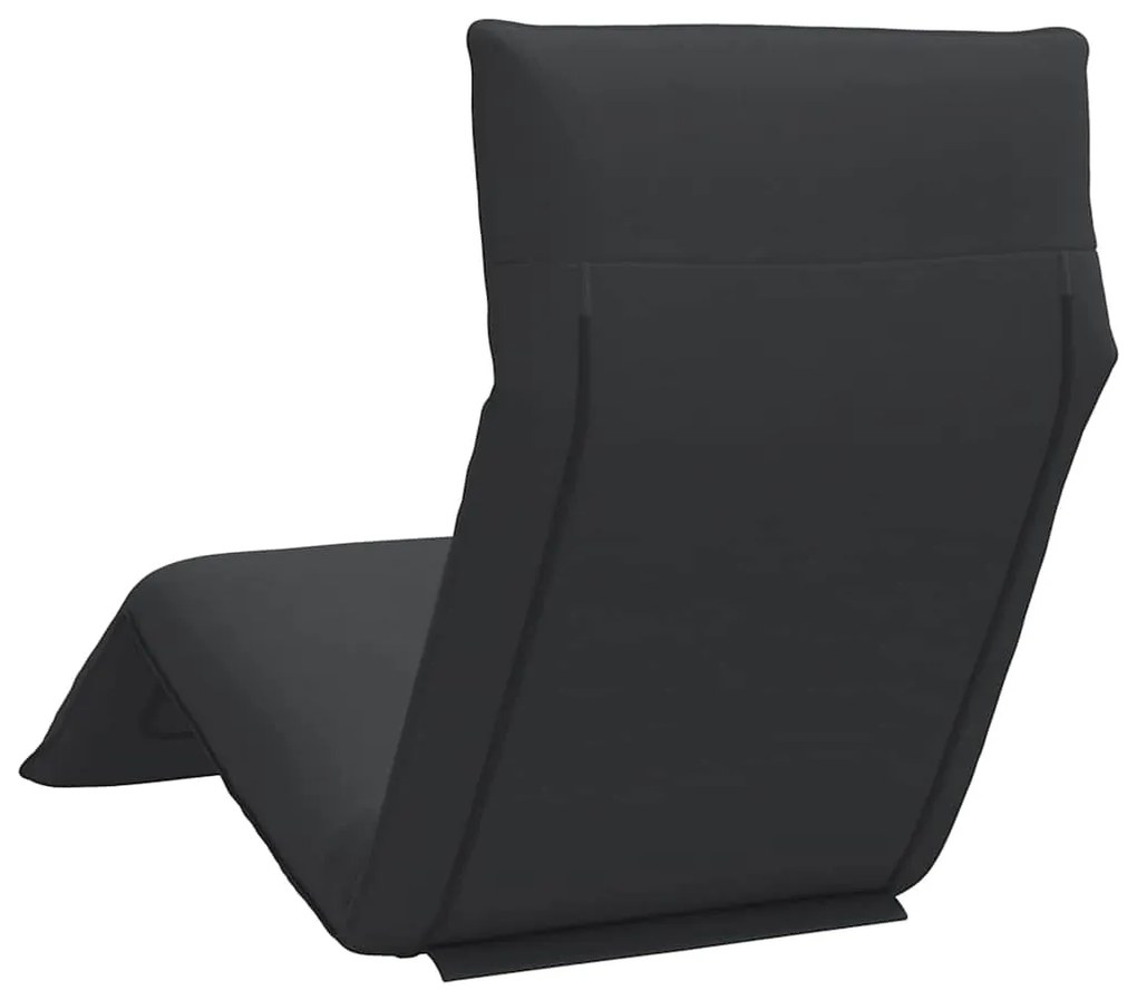 Espreguiçadeira dobrável 175x54x8,5 cm tecido Oxford preto