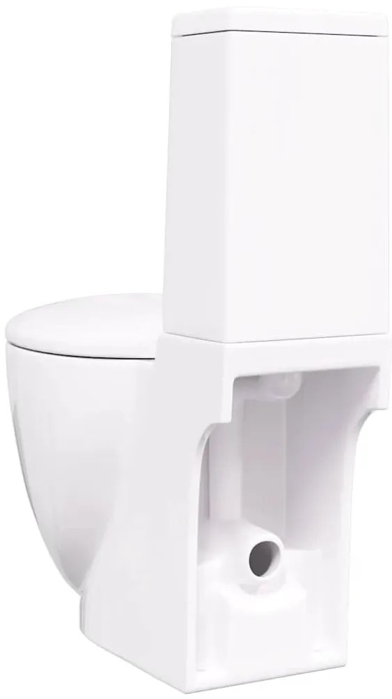 Sanita de cerâmica com descarga água traseira branco