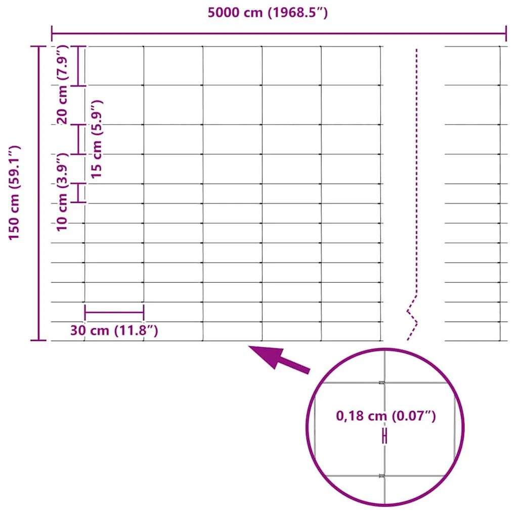 Cerca de Campo 1,5x50 m Aço Galvanizado