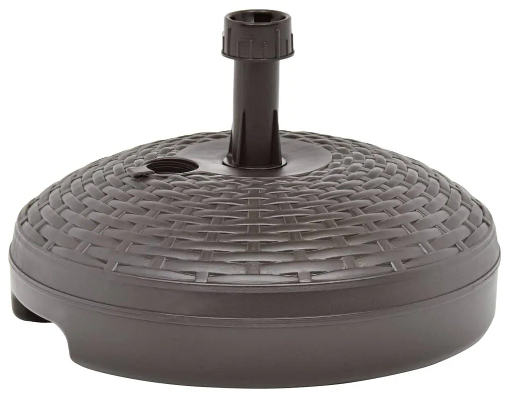 Base guarda-sol c/ areia/água 20 L plástico vime castanho