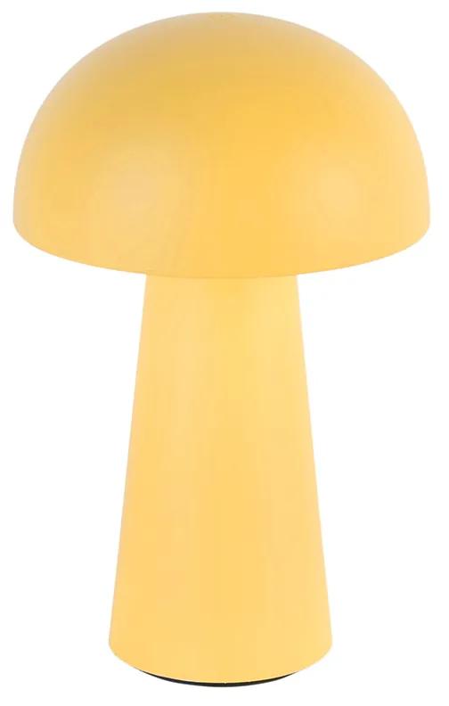 Candeeiro de mesa amarelo com LED recarregável e dimmer táctil de 3 passos IP44 - Daniel Design