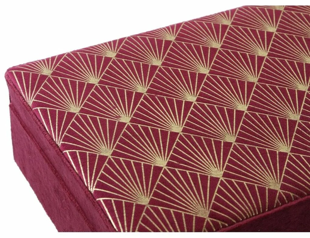 Guarda-Joias DKD Home Decor Madeira Roxo Cor de Rosa 24 x 16 x 7 cm (2 Unidades)