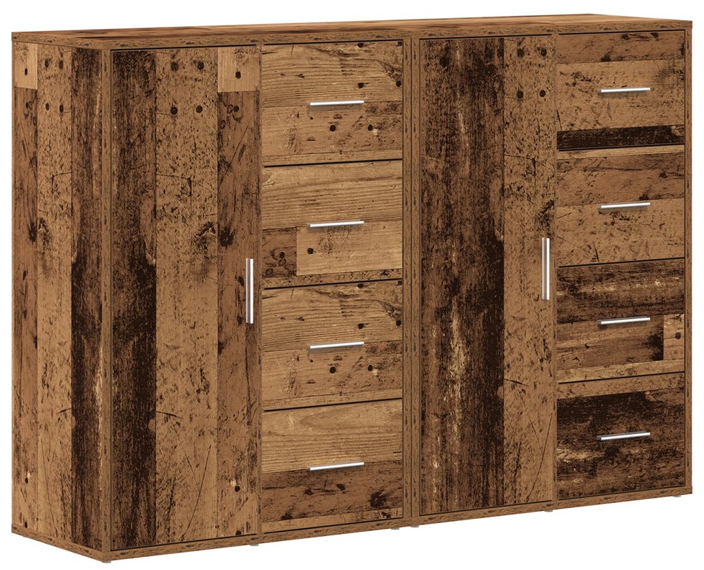 Buffets 2 pcs Madeira Velha 60x31x84 cm Madeira Engenharia
