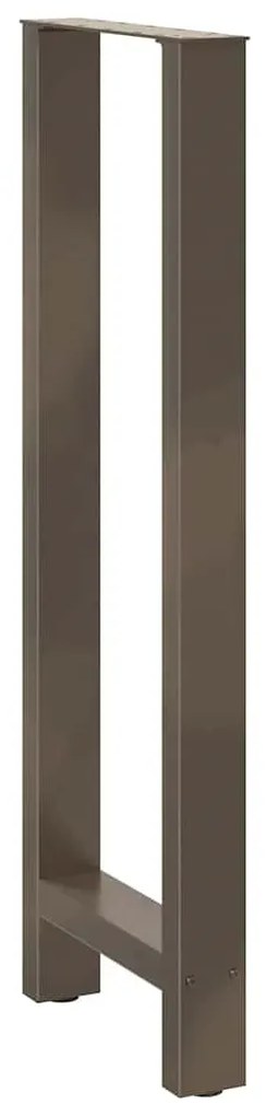 Pés de mesa de bar em aço natural, 2 peças, 50x (110-111) cm, aço