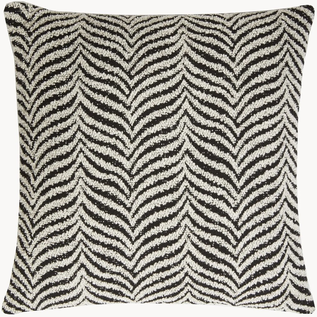 Almofada decorativa em bouclé artesanal Zebra