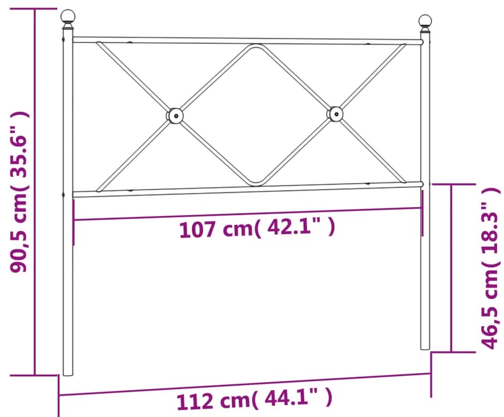 Cabeceira de cama 107 cm metal preto