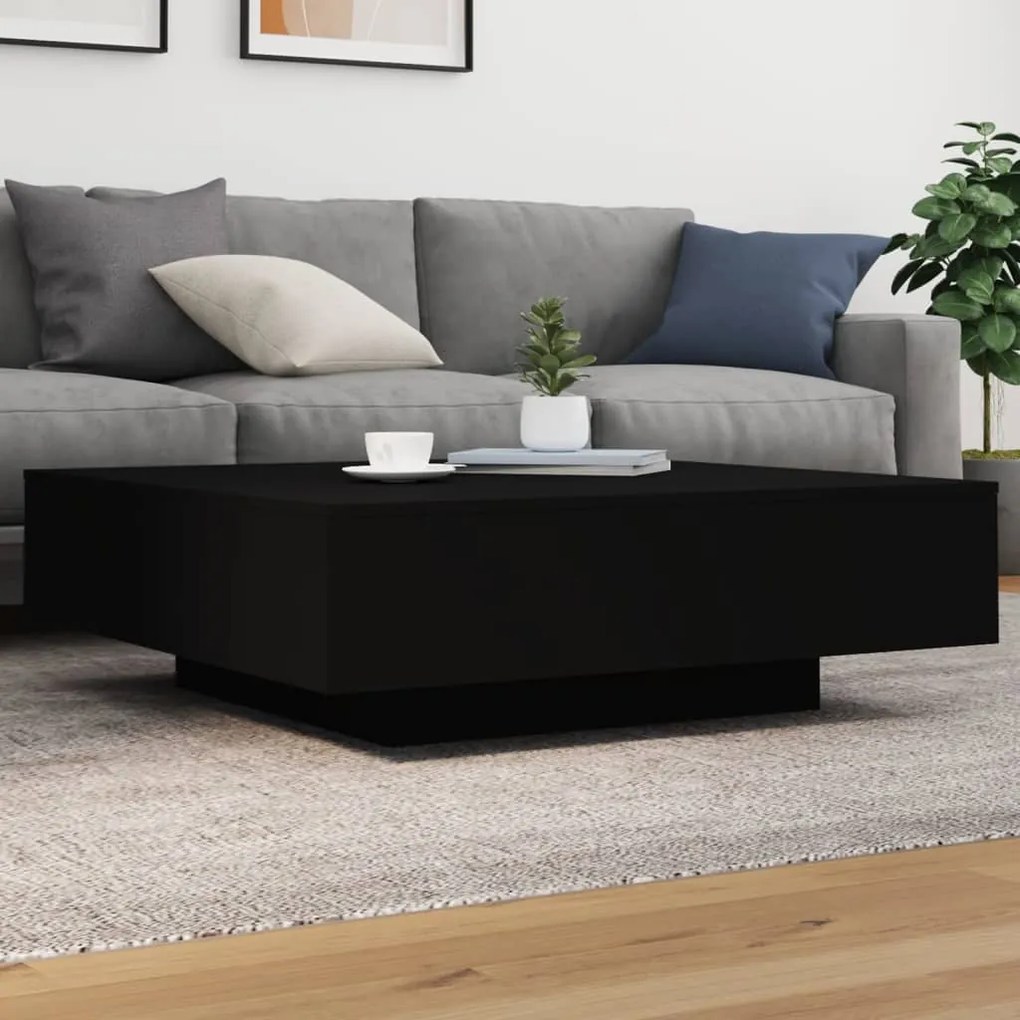 Mesa de centro 100x100x31 cm derivados de madeira preto