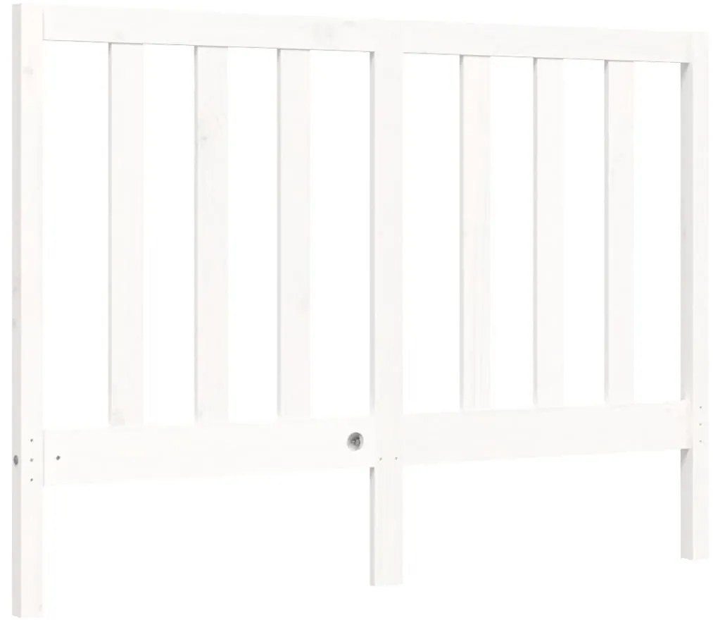 Cama sem colchão 120x200 cm madeira de pinho maciça branco