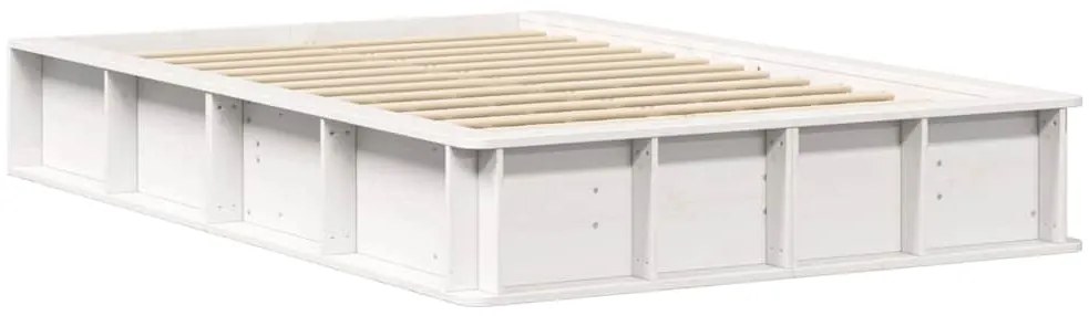 Cama Branca com Armazenamento Elevatório - 140 x 200 cm