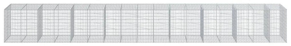 Cesto gabião com cobertura 850x100x100 cm ferro galvanizado