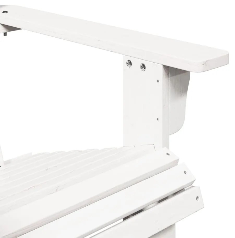 Cadeira adirondack 69x85x90,5 cm madeira de abeto maciça branco