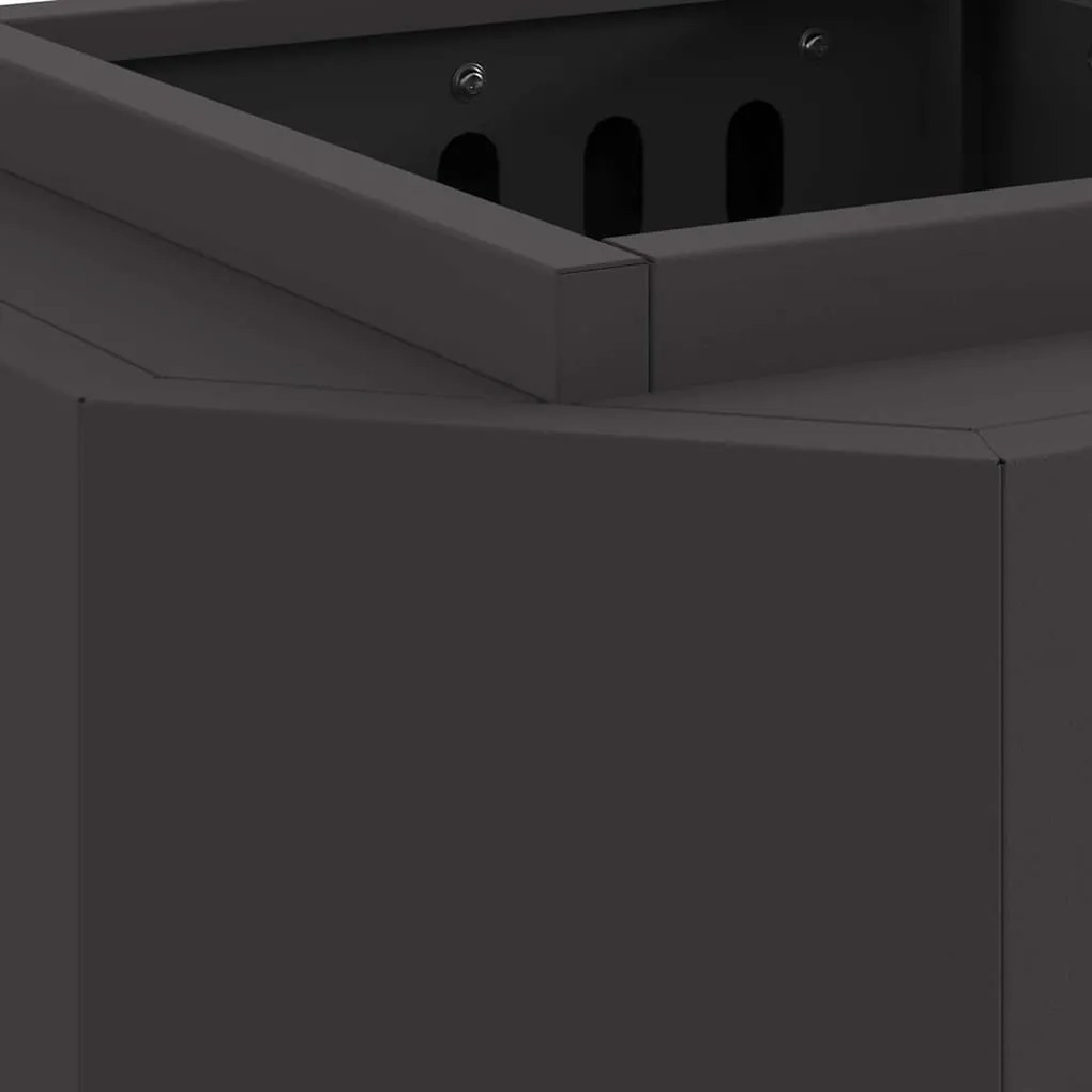 Fogo Sem Fumaça Preto 38x38x51 cm Aço