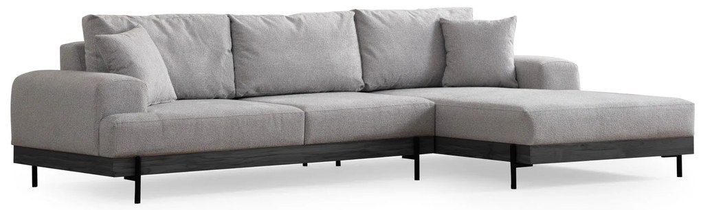 Sofá de Canto Eti – Cinzento – 280 x 170 cm