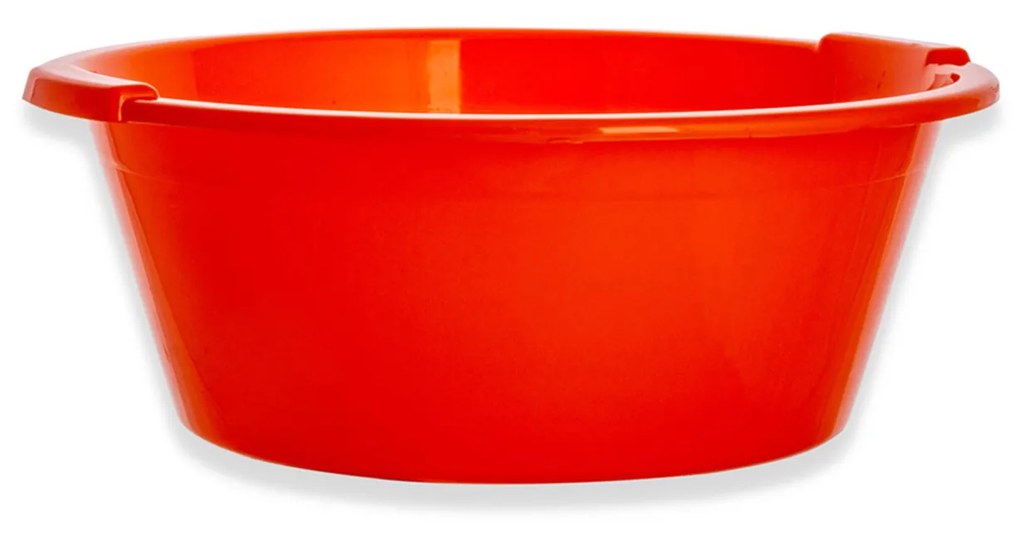 Bacia Plástica Simple Redondo Vermelho 39cm