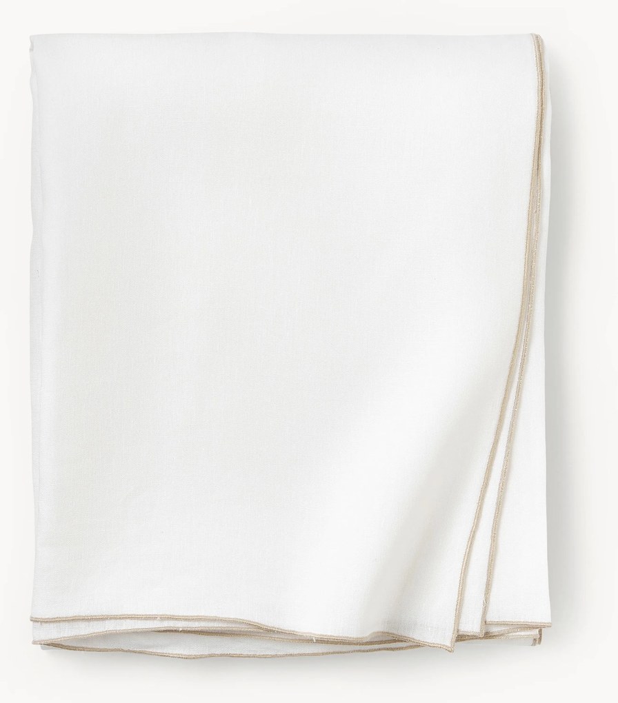 Toalha de mesa em linho com rebordo decorativo Kennedy