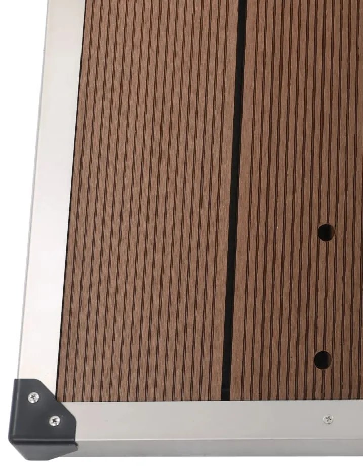 Base chuveiro p/ exterior 110x62 cm WPC aço inoxidável castanho