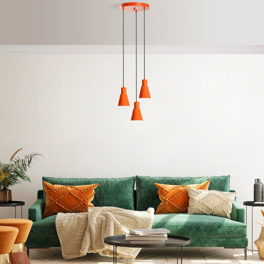 Chandelier Konikkem – Laranja – Diâmetro 40 cm