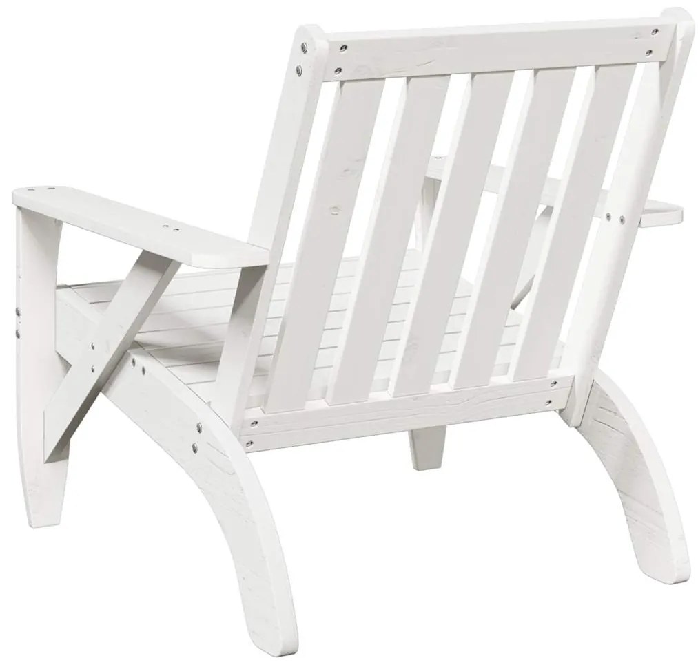 Cadeira de jardim Adirondack 75x77x77 cm pinho maciça branco