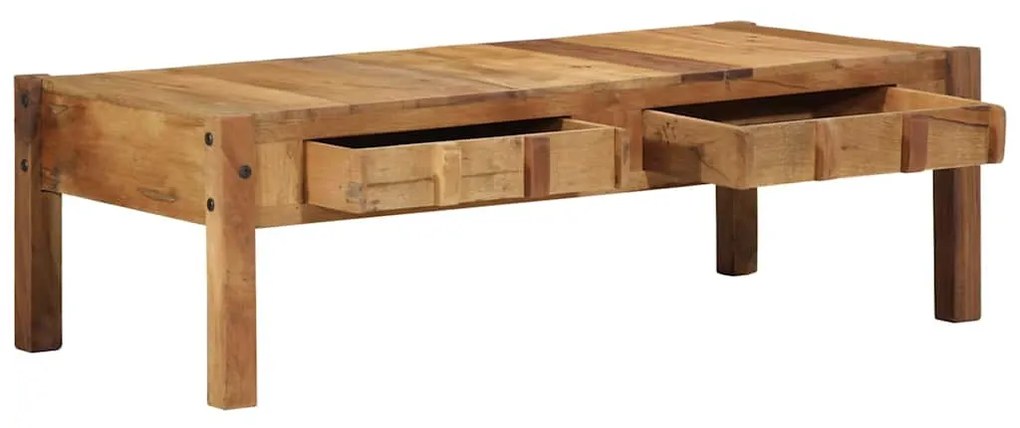 Mesa de Café 110x55x35 cm Madeira Sólida Recuperada