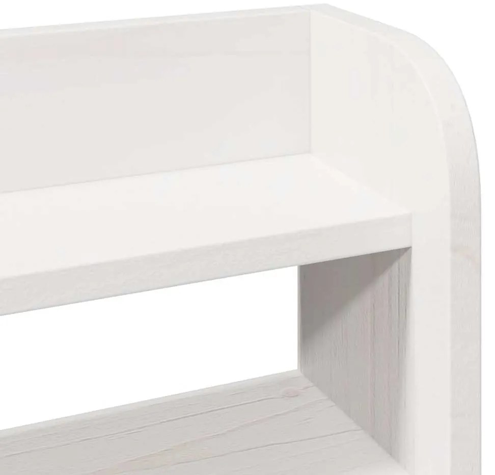 Cama sem colchão 140x200 cm madeira de pinho maciça branco