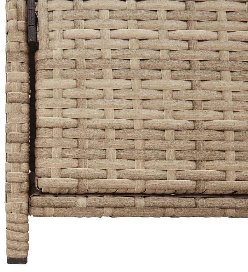 Armário de arrumação p/ jardim 83x45x76 cm vime PE bege