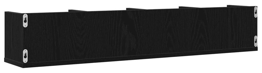 Estante de CD vidaXL Carvalho Preto 100x18x18 cm Madeira de Engenharia