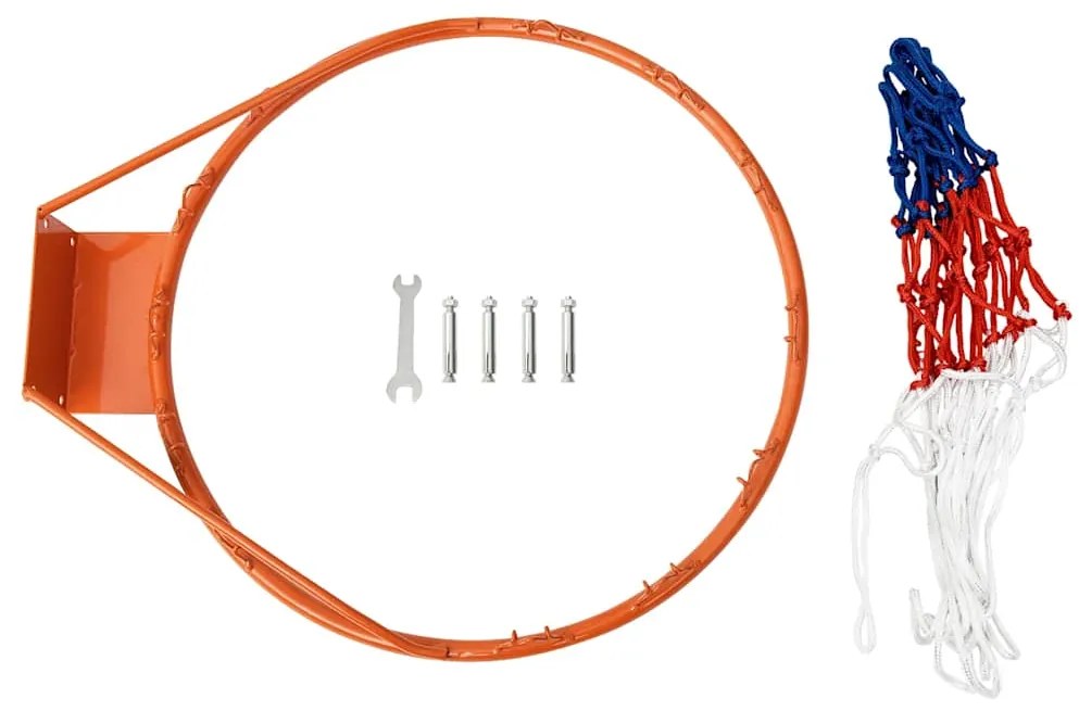 Cesto de basquetebol 39 cm aço laranja