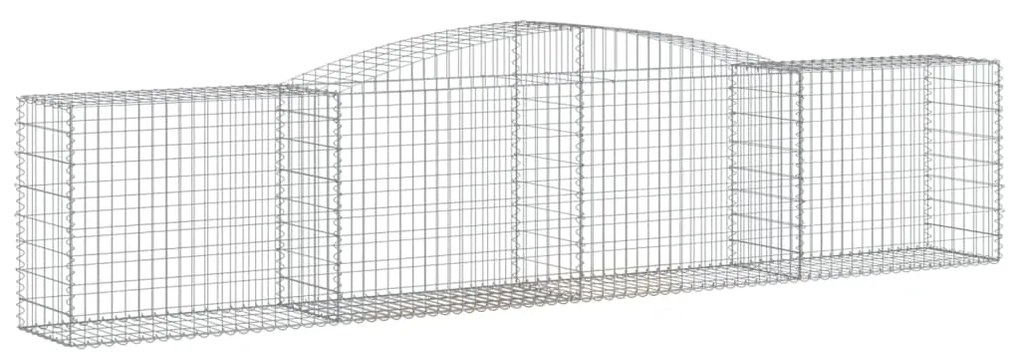 Cestos gabião arqueados 5 pcs 400x50x80/100cm ferro galvanizado