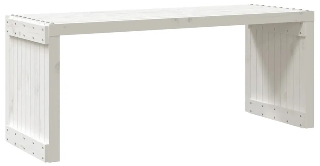 Banco de jardim extensível 212,5x40,5x45 cm pinho maciço branco