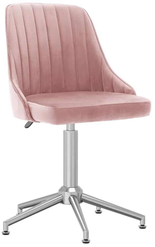 vidaXL Cadeira de escritório giratória veludo rosa