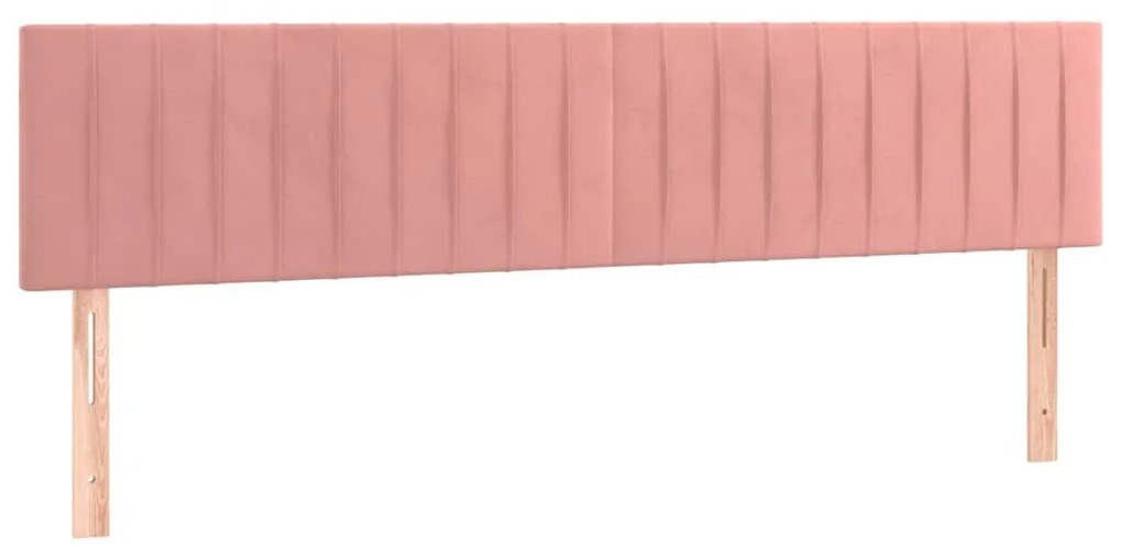 Cama boxspring com colchão 120x190 cm veludo rosa
