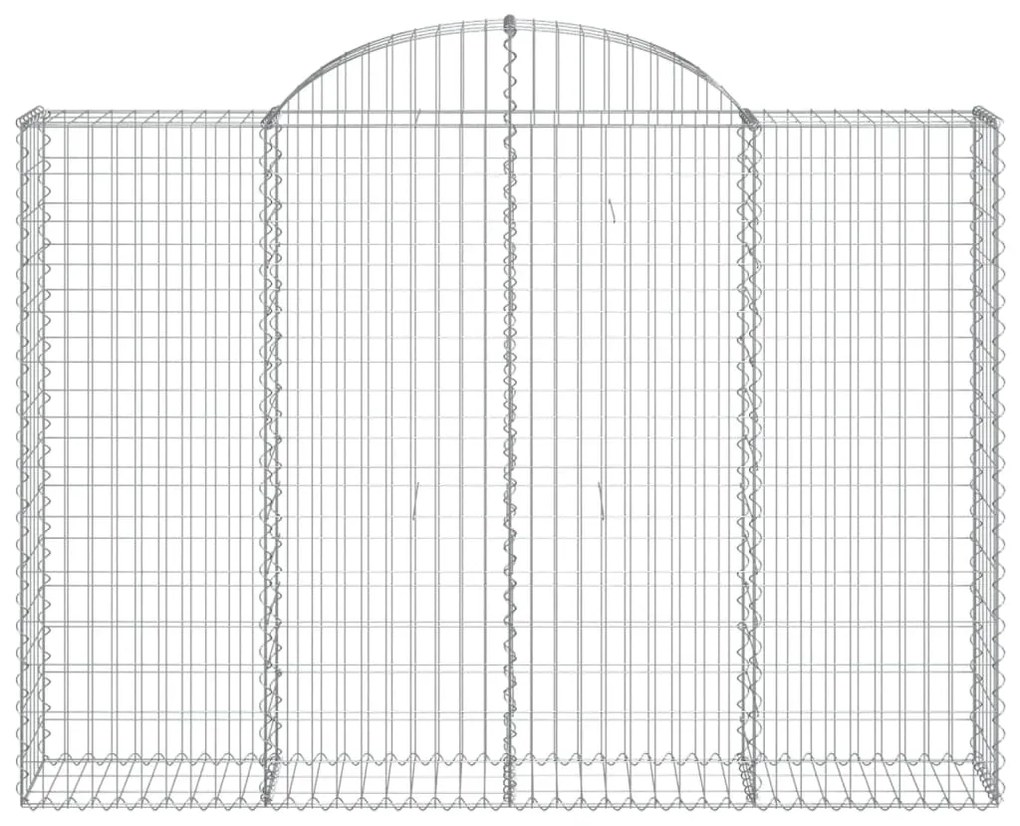 Cestos gabião arqueados 8pcs 200x30x140/160cm ferro galvanizado