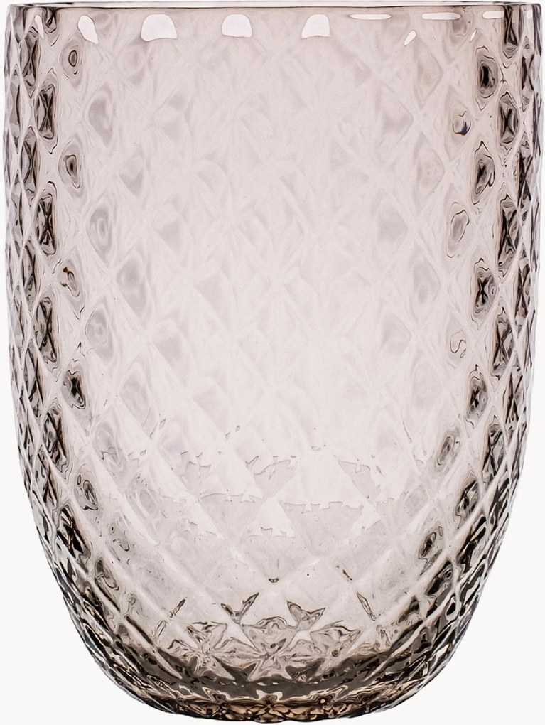 Copos de vidro artesanal Harlequin, conjunto de 6