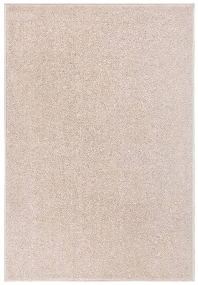 340341 vidaXL Tapete de pelo curto 160x230 cm bege-escuro