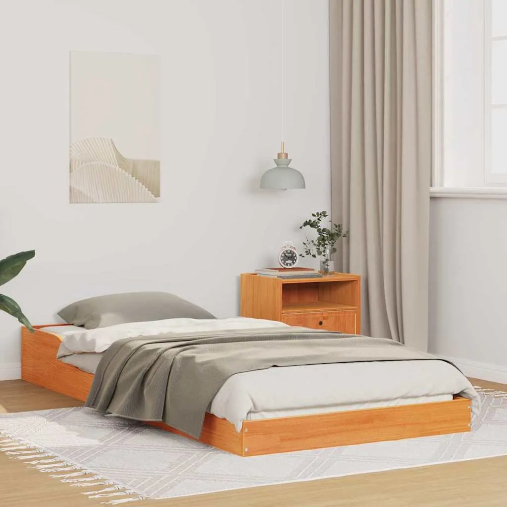 vidaXL Estrutura da Cama Castanho-mel 100 x 220 cm