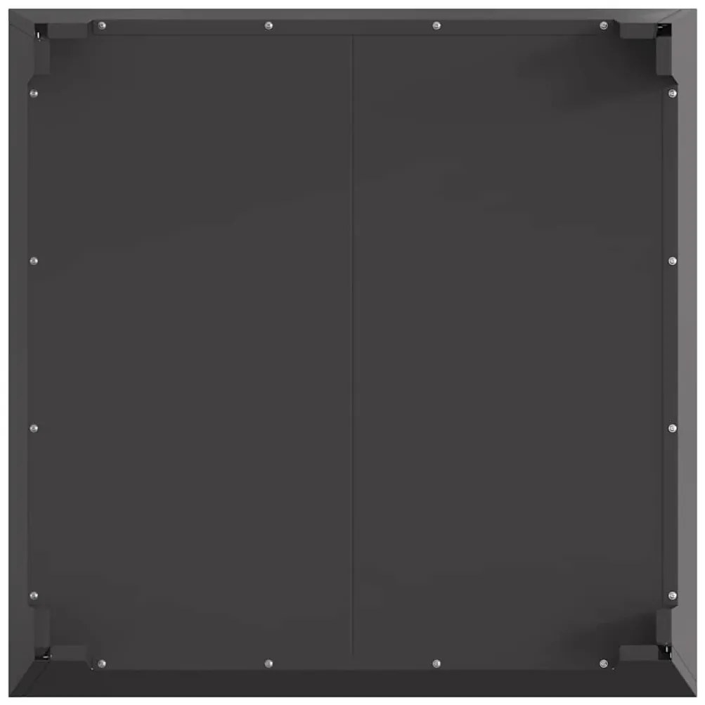 Fogo Fossa Quadrada Preta 80x80x43 cm em Aço da vidaXL