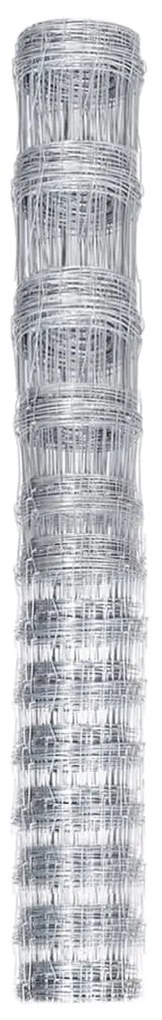 Cerca de jardim 50x1,5 m aço galvanizado prateado