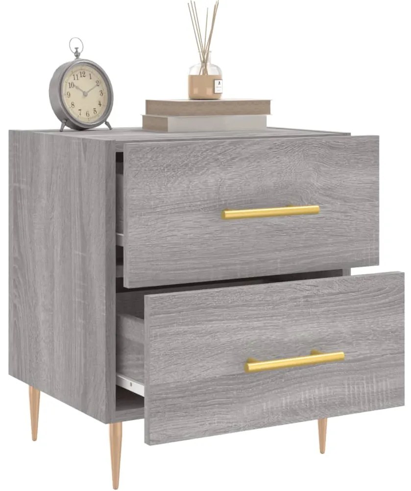 Mesa cabeceira 40x35x47,5 cm derivados madeira sonoma cinza