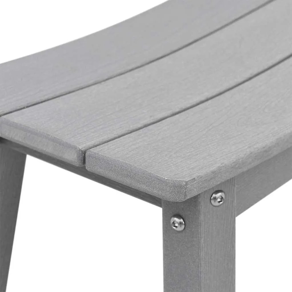 Conjunto de Bar para Jardim vidaXL 3 Peças Cinzento-claro HDPE
