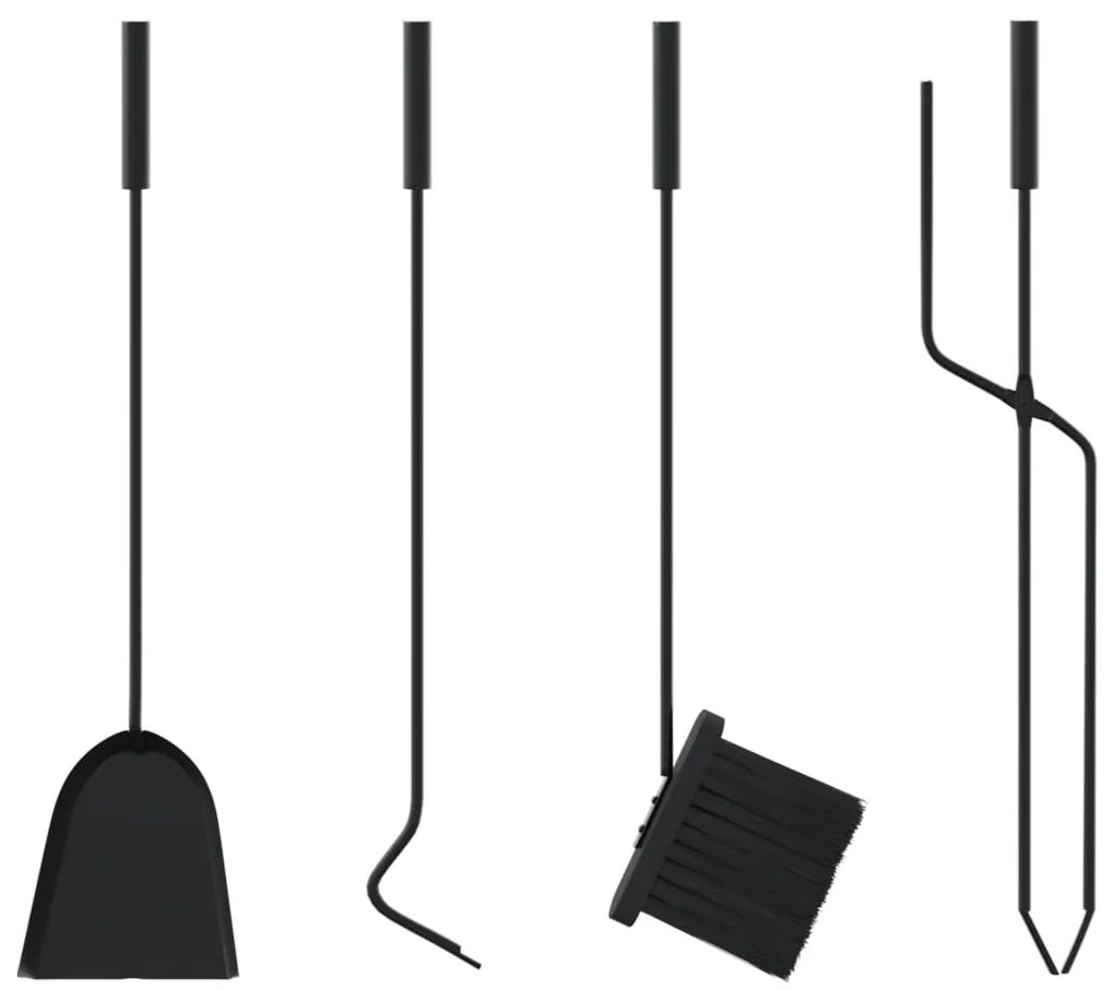 Conjunto de ferramentas para lareira 5 pcs 23x15x66 cm aço