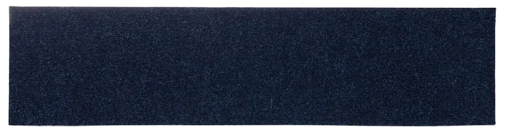 Tapetes de escada adesivos 30 pcs 76x20 cm retangular azul