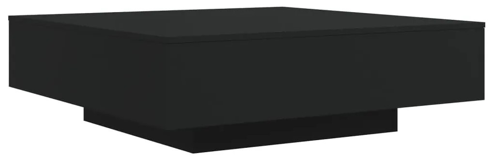 Mesa de centro com luzes LED 100x100x31 cm preto