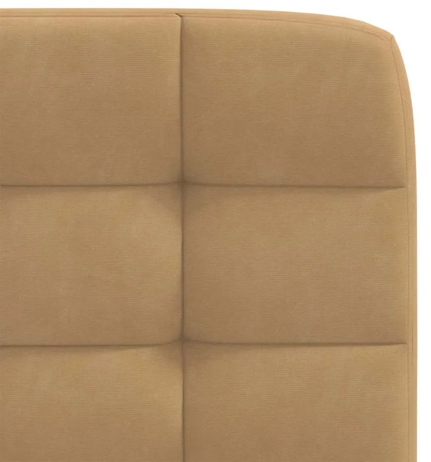 Cadeiras de jantar 2 pcs veludo castanho