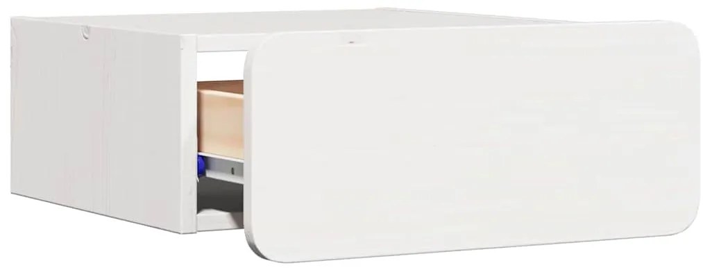 Mesa de Cabeceira Montada na Parede Branco 39 x 34 x 16.5 cm