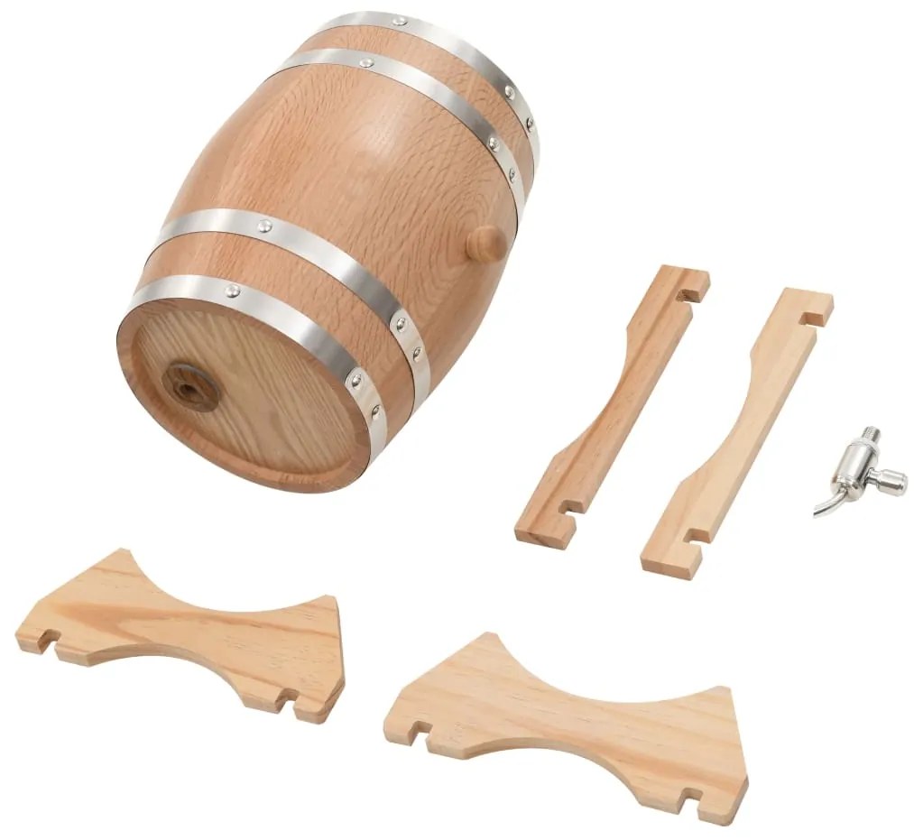 Barril de vinho com torneira em madeira de carvalho maciça 12 L