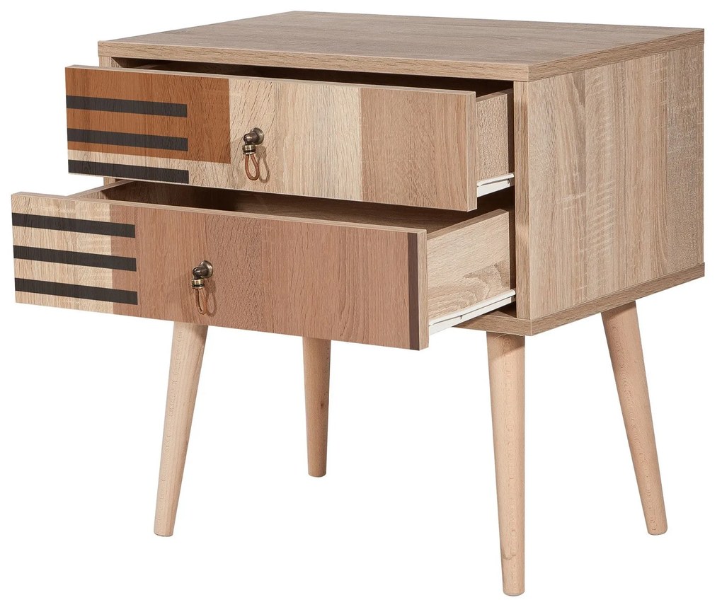 Mesa de Cabeceira City Two – Multicolor – 60x61x40 cm