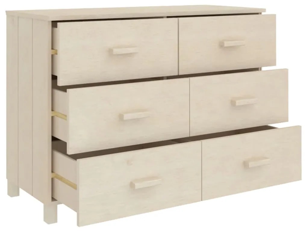 Aparador HAMAR 113x40x80 cm pinho maciço castanho-mel
