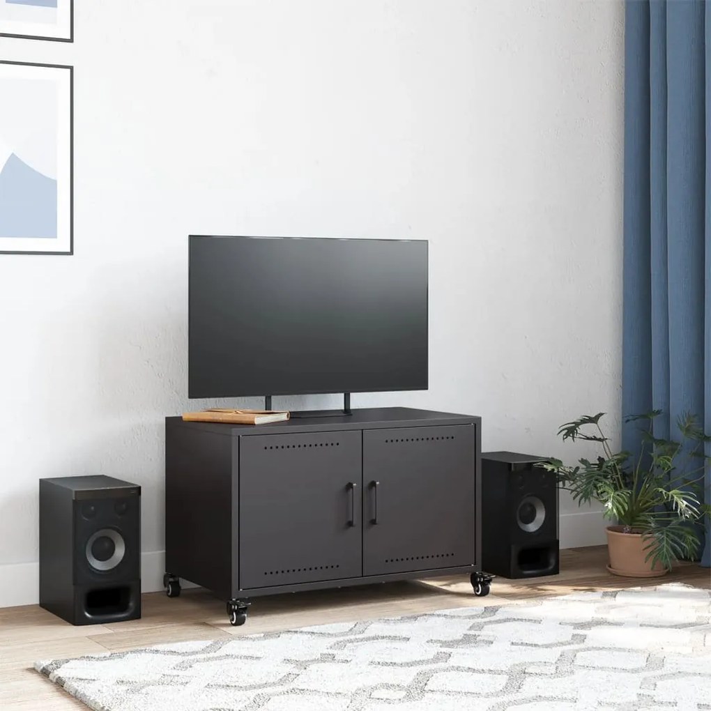 Móvel de TV 68x39x43,5 cm aço preto