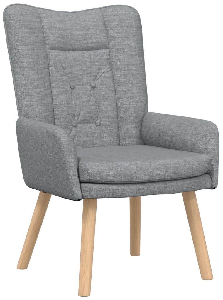 Poltrona Relaxante vidaXL em Tecido Cinzento-Claro