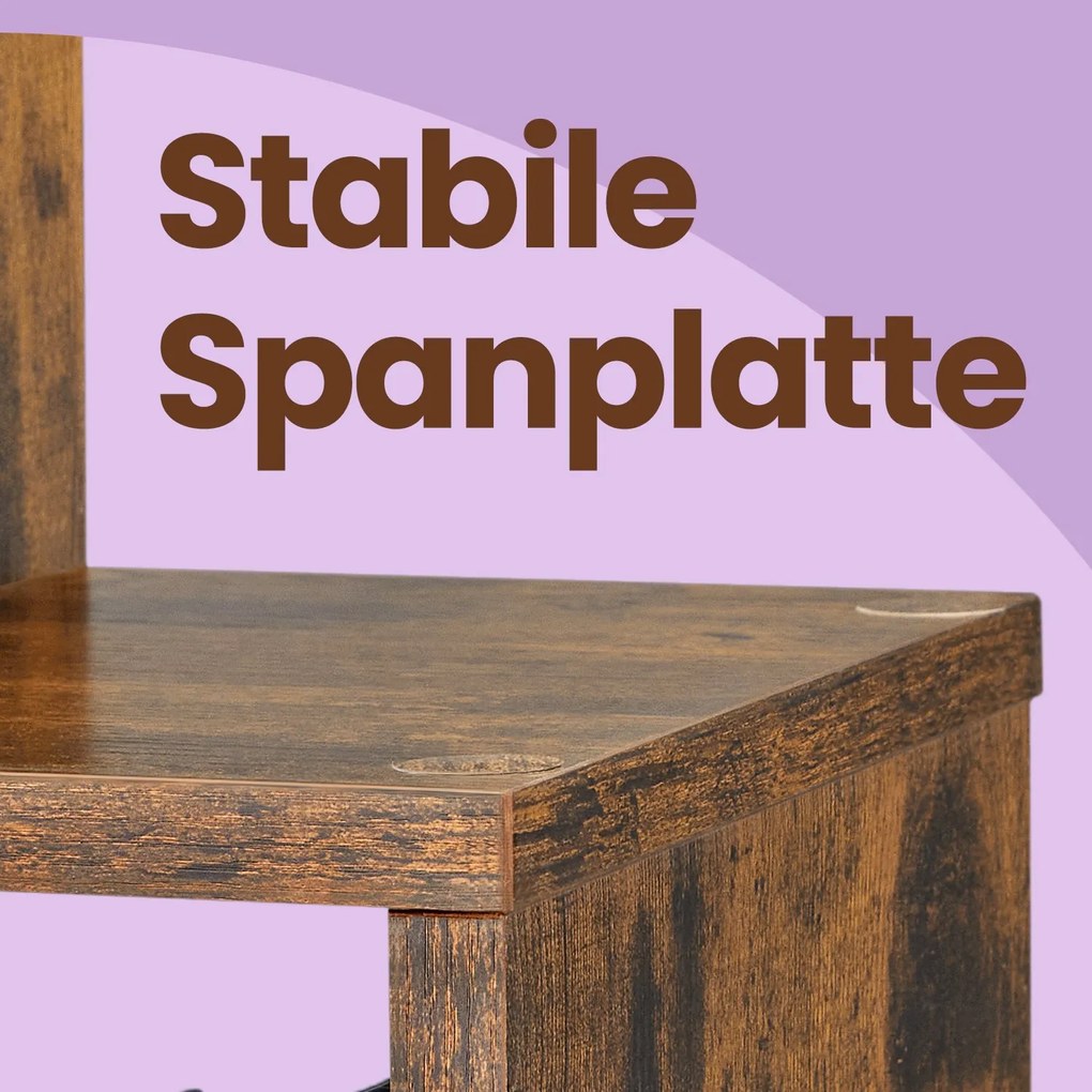 Estantes de livros, Estante de 6 prateleiras Divisora de ambientes 24 x 70 x 190,5 cm Castanho rústico